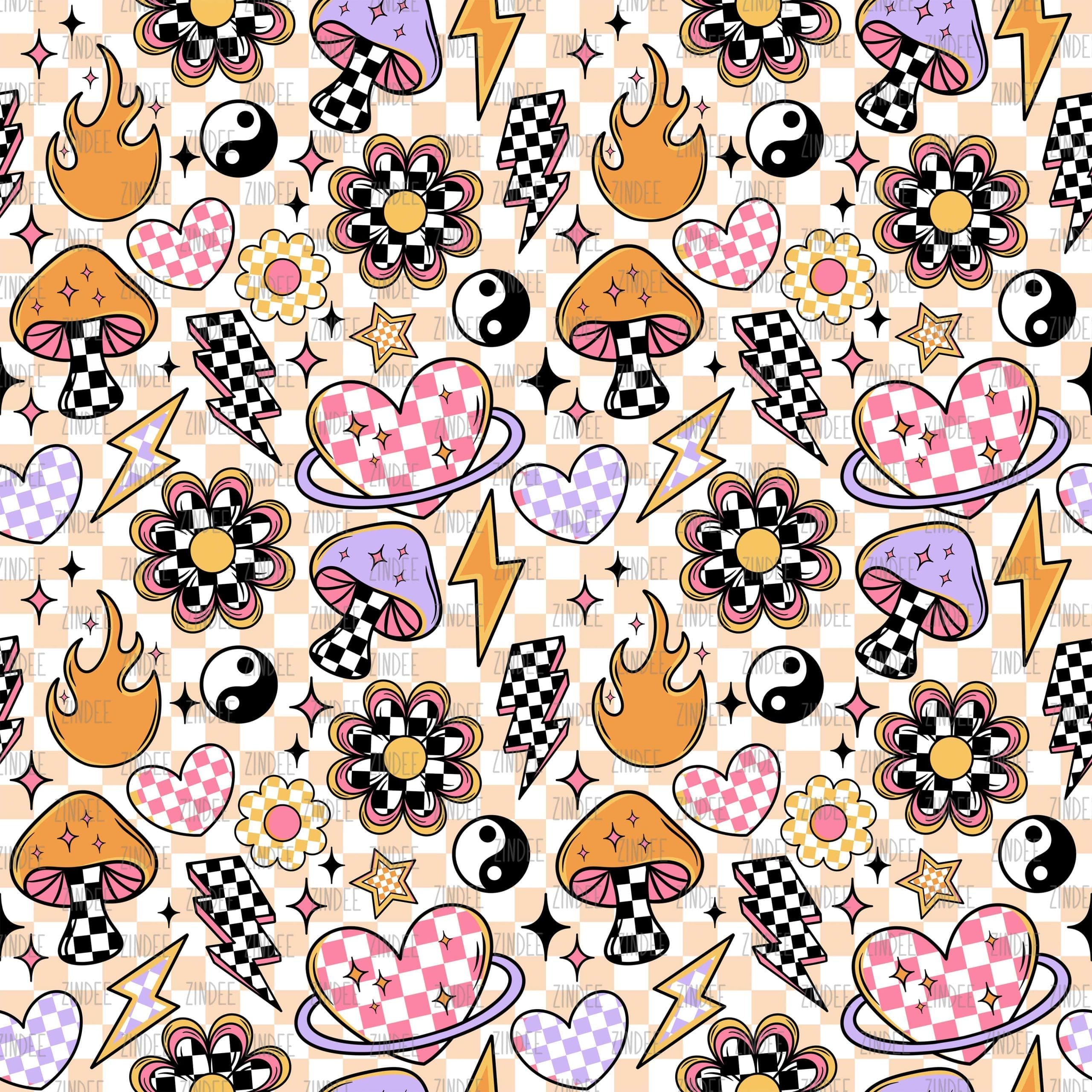 Retro Doodles seamless (vinyl)