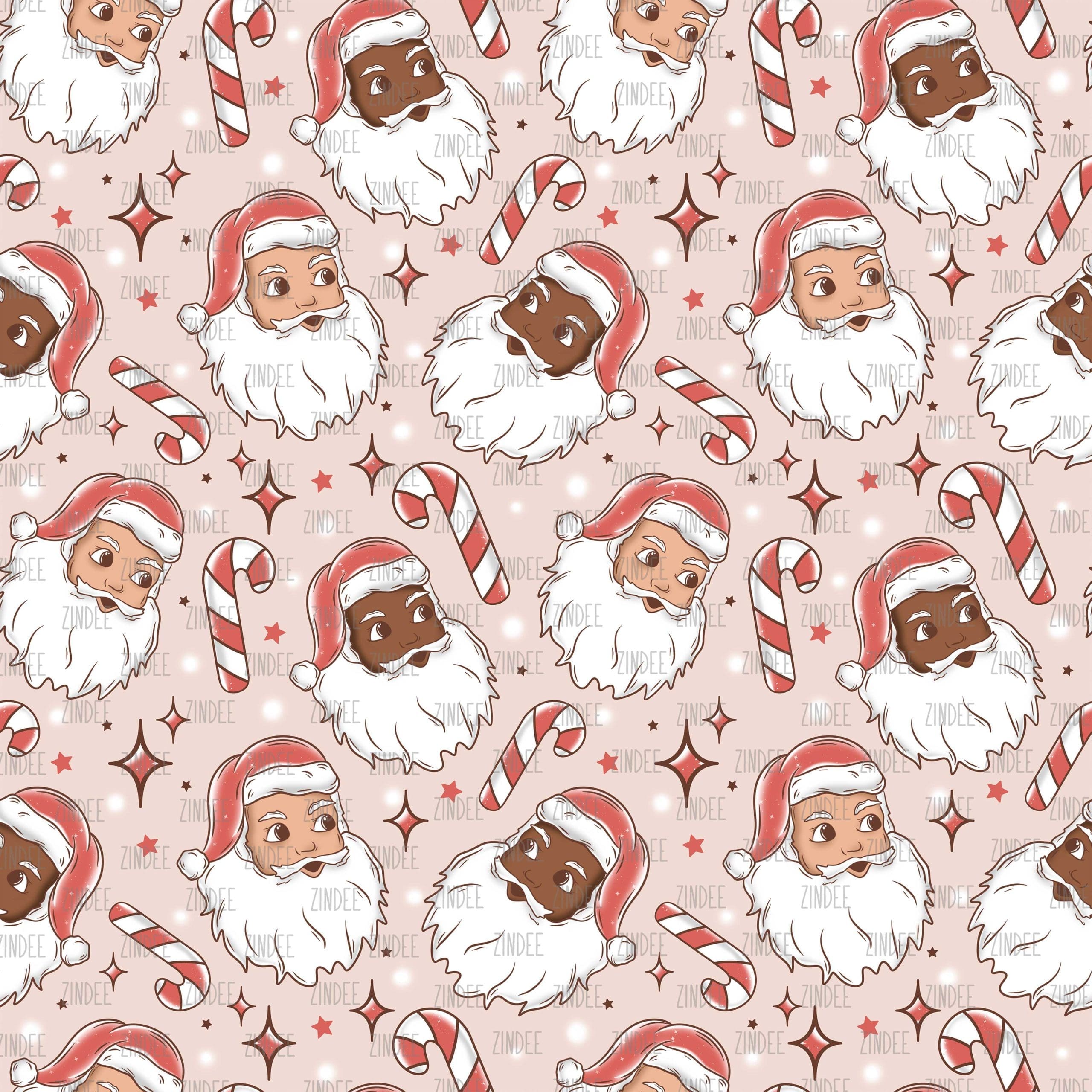 Santa Candy Canes seamless (vinyl)