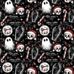 Spooky Merry Casket seamless (vinyl)