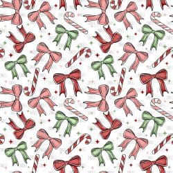 Candy Cane Bow seamless (vinyl)
