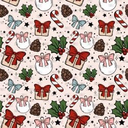 Christmas Doodles Dark seamless (vinyl)