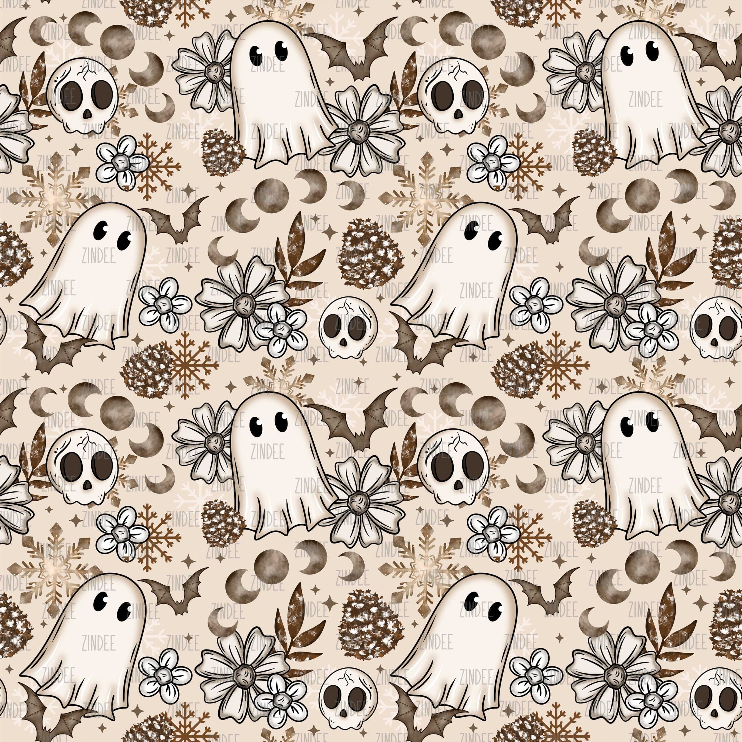 Cottagecore Ghost Winter seamless (vinyl)