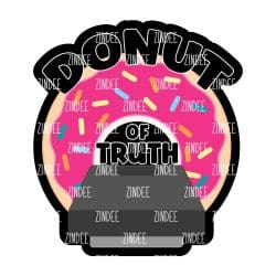 Donut of Truth – Acrylic Keychain Blank (3") | Optional Sticker or UV DTF