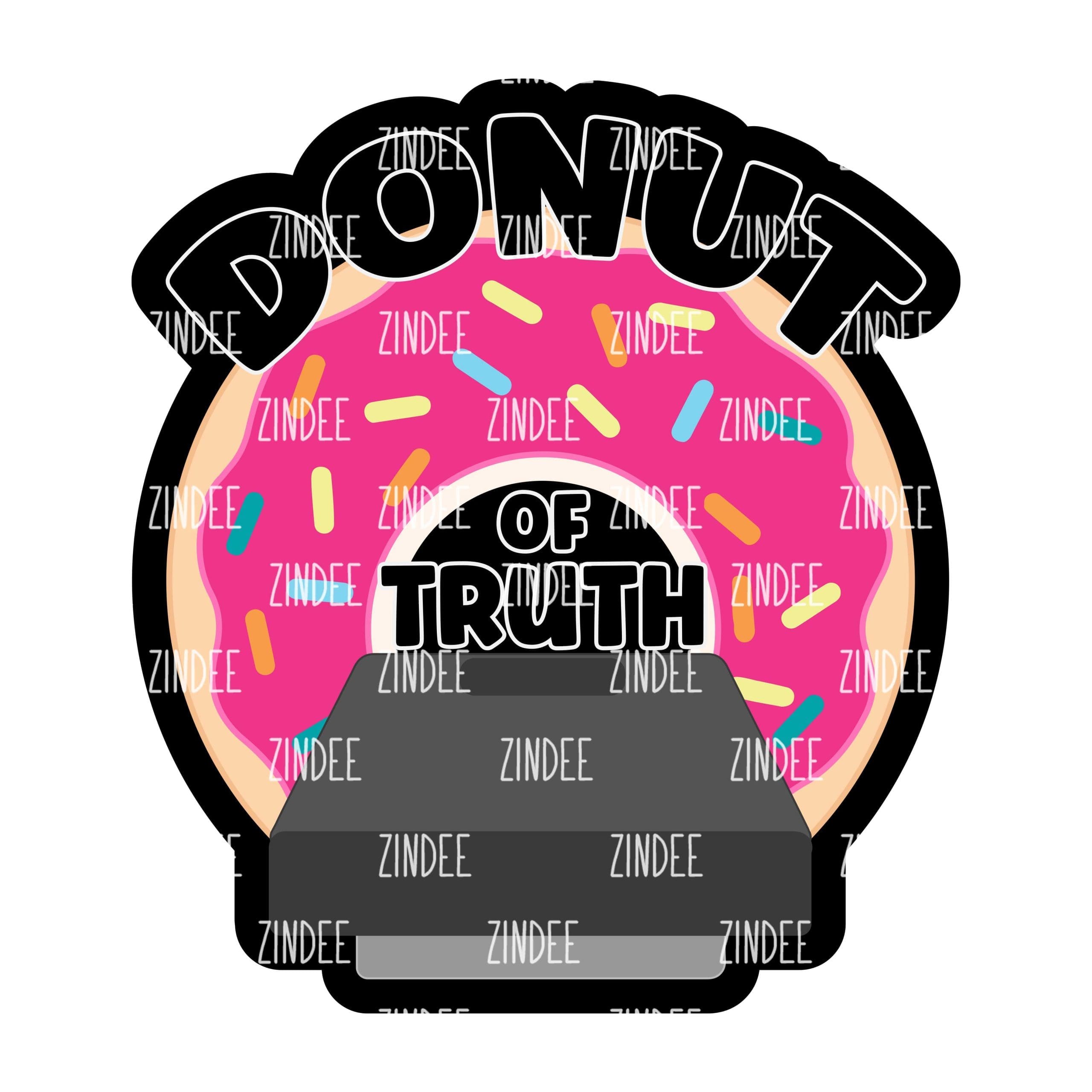 Donut of Truth – Acrylic Keychain Blank (3") | Optional Sticker or UV DTF