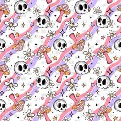 Shrooms Skull seamless (vinyl)