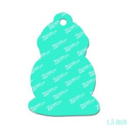 Alternative view of Snowman Single – Mini Acrylic Charm Blank (1.5") | Optional Sticker or UV DTF