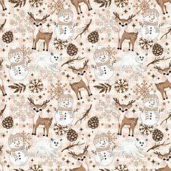 Checkered Winter Animals seamless (vinyl)