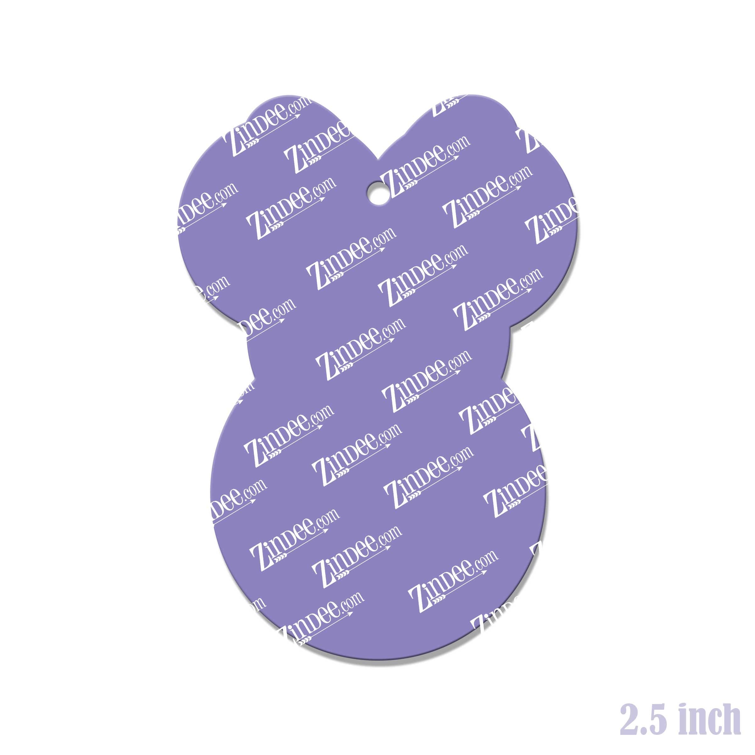 Girl Mouse Snowman – Acrylic Keychain Blank (2.5") | Optional Sticker or UV DTF - Image 2