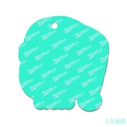 Alternative view of Santa Skull – Mini Acrylic Charm Blank (1.5") | Optional Sticker or UV DTF