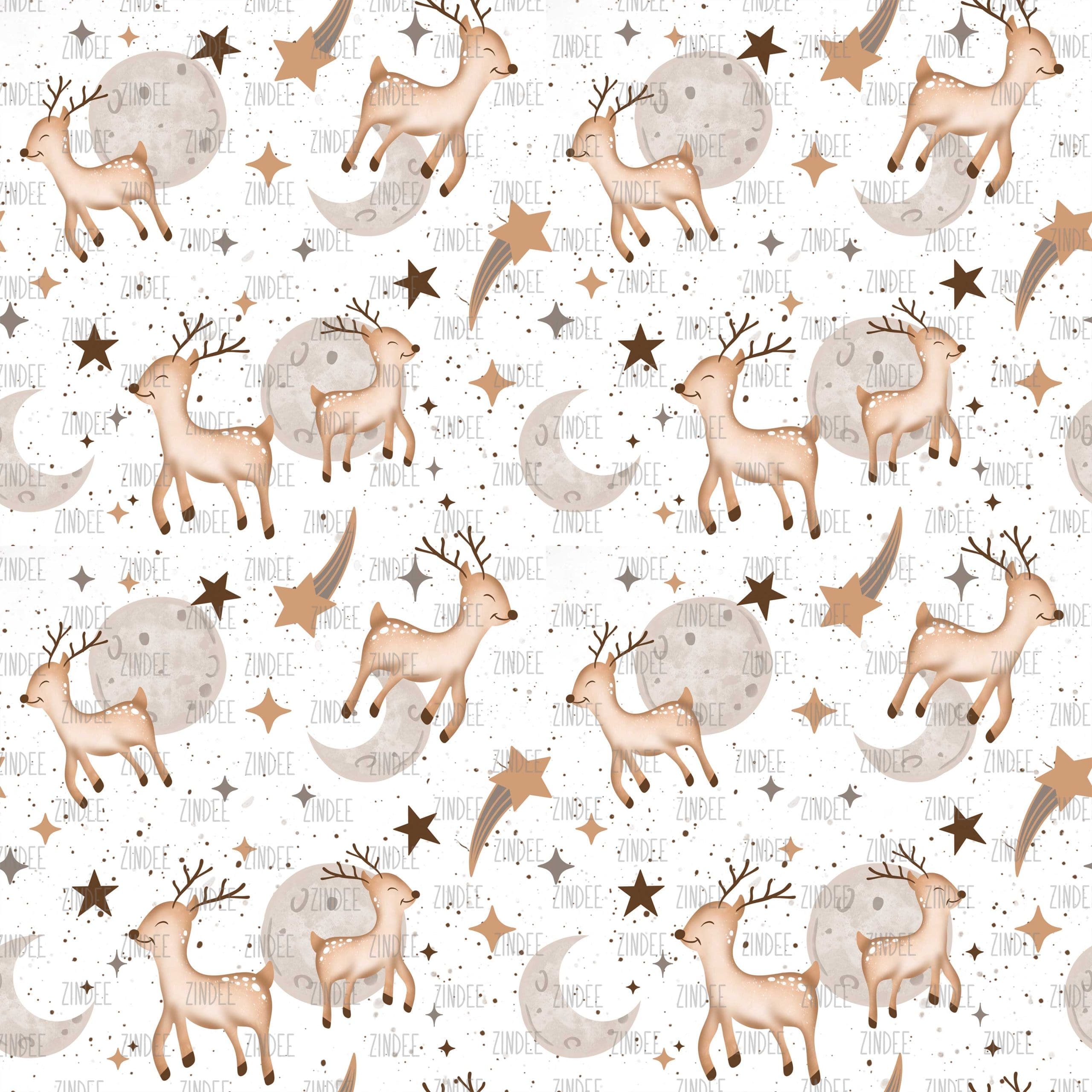 Moon And Reindeer seamless (vinyl)