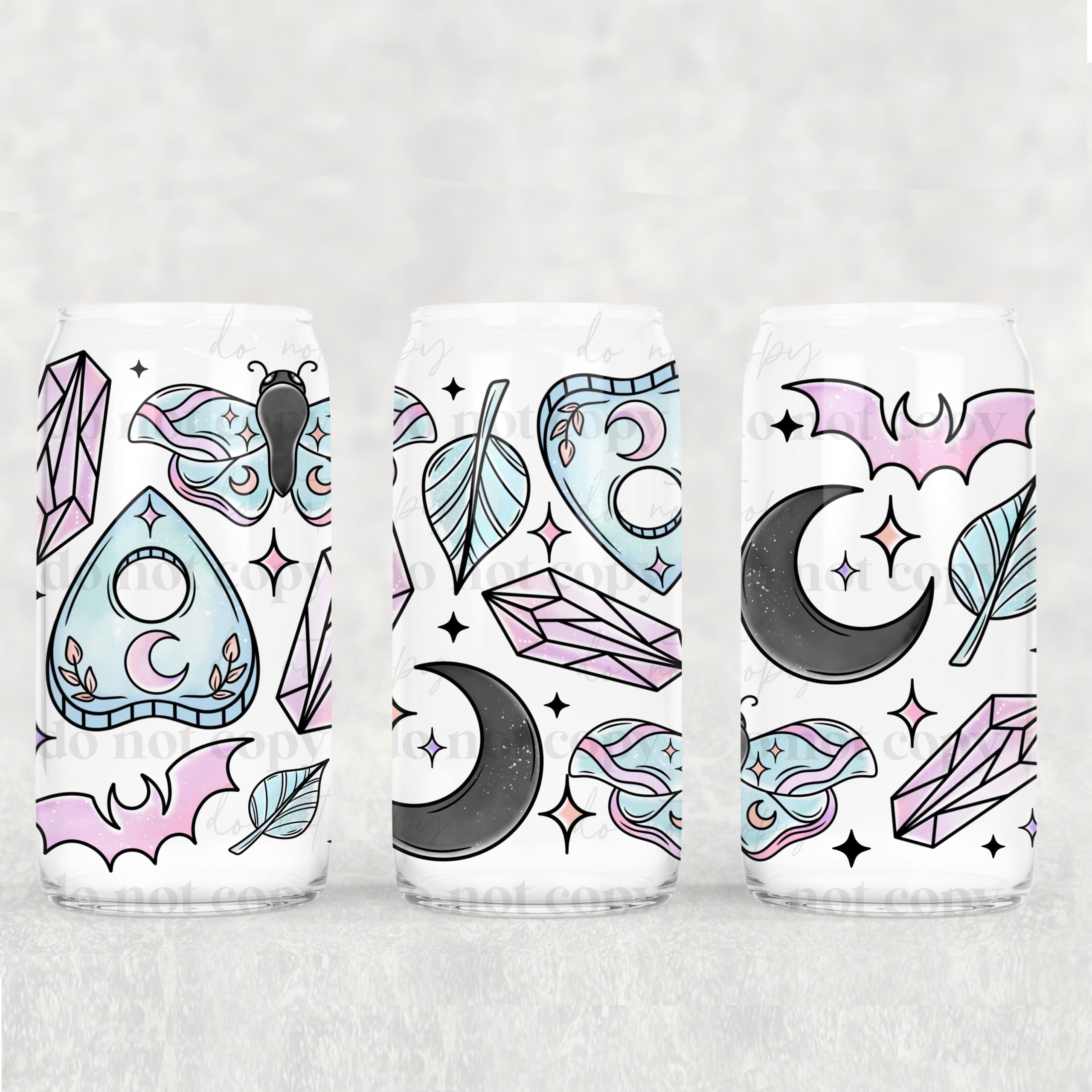 Pastel Witchy UV DTF Can Wrap