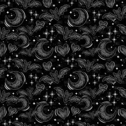 Bats And Hearts Black seamless (vinyl)
