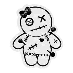 Voodoo Doll – Acrylic Keychain Blank (3") | Optional Sticker or UV DTF