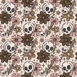 Brown Floral Skellie seamless (Sublimation Sheet)