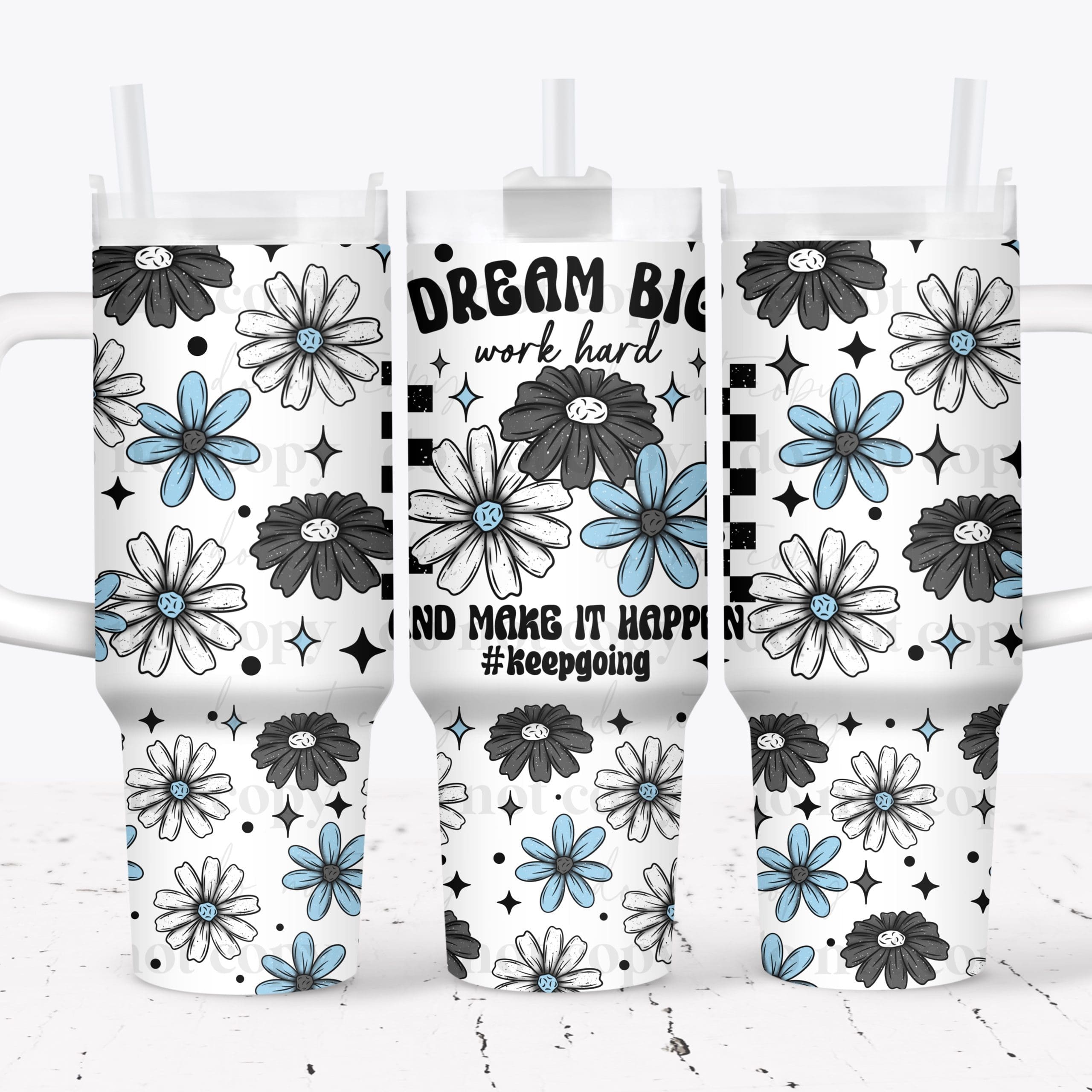 Dream Big UV DTF Tumbler Wrap 40oz