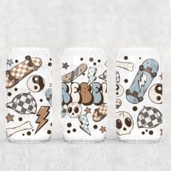 Rebel Skulls UV DTF Can Wrap
