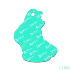 Alternative view of Chocolate Bunny – Mini Acrylic Charm Blank (1.5") | Optional Sticker or UV DTF