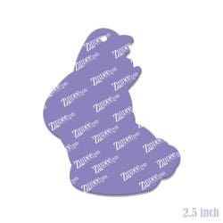 Alternative view of Chocolate Bunny – Acrylic Keychain Blank (2.5") | Optional Sticker or UV DTF