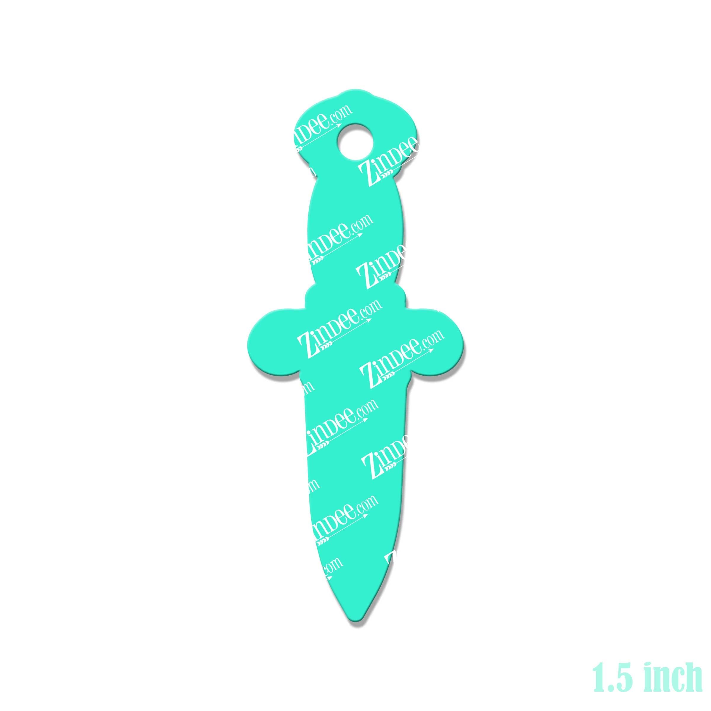 Dagger – Mini Acrylic Charm Blank (1.5") | Optional Sticker or UV DTF - Image 2