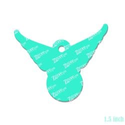 Alternative view of Ball With Wings – Mini Acrylic Charm Blank (1.5") | Optional Sticker or UV DTF