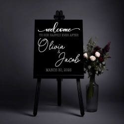 Wedding Sign- Black Acrylic (18"x24")