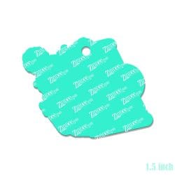 Alternative view of Cheerleader Tag – Mini Acrylic Charm Blank (1.5") | Optional Sticker or UV DTF