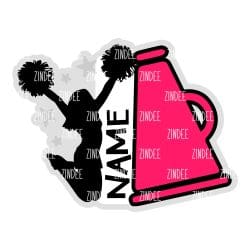 Cheerleader Tag – Acrylic Badge Reel Blank (2") No Hole | Optional Sticker or UV DTF