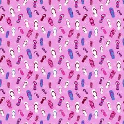 Pink Blue Flip Flop Collage seamless (vinyl)