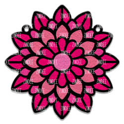 Alternative view of Floral Mandala Resin Art Outline