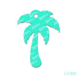 Alternative view of Palm Tree – Mini Acrylic Charm Blank (1.5") | Optional Sticker or UV DTF