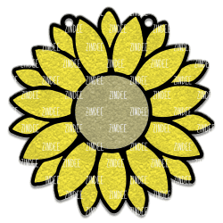 Sunflower Resin Art Outline - Image 2