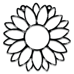 Sunflower Resin Art Outline