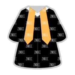 Graduation Gown – Mini Acrylic Charm Blank (1.5") | Optional Sticker or UV DTF