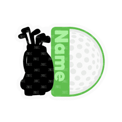 Golf Tag – Acrylic Keychain Blank (3") | Optional Sticker or UV DTF