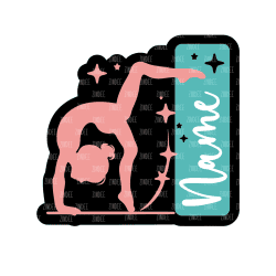 Gymnast (female) – Acrylic Keychain Blank (3") | Optional Sticker or UV DTF