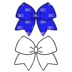 Cheer Bow Version 2 – Acrylic Keychain Blank (3") | Optional Sticker or UV DTF