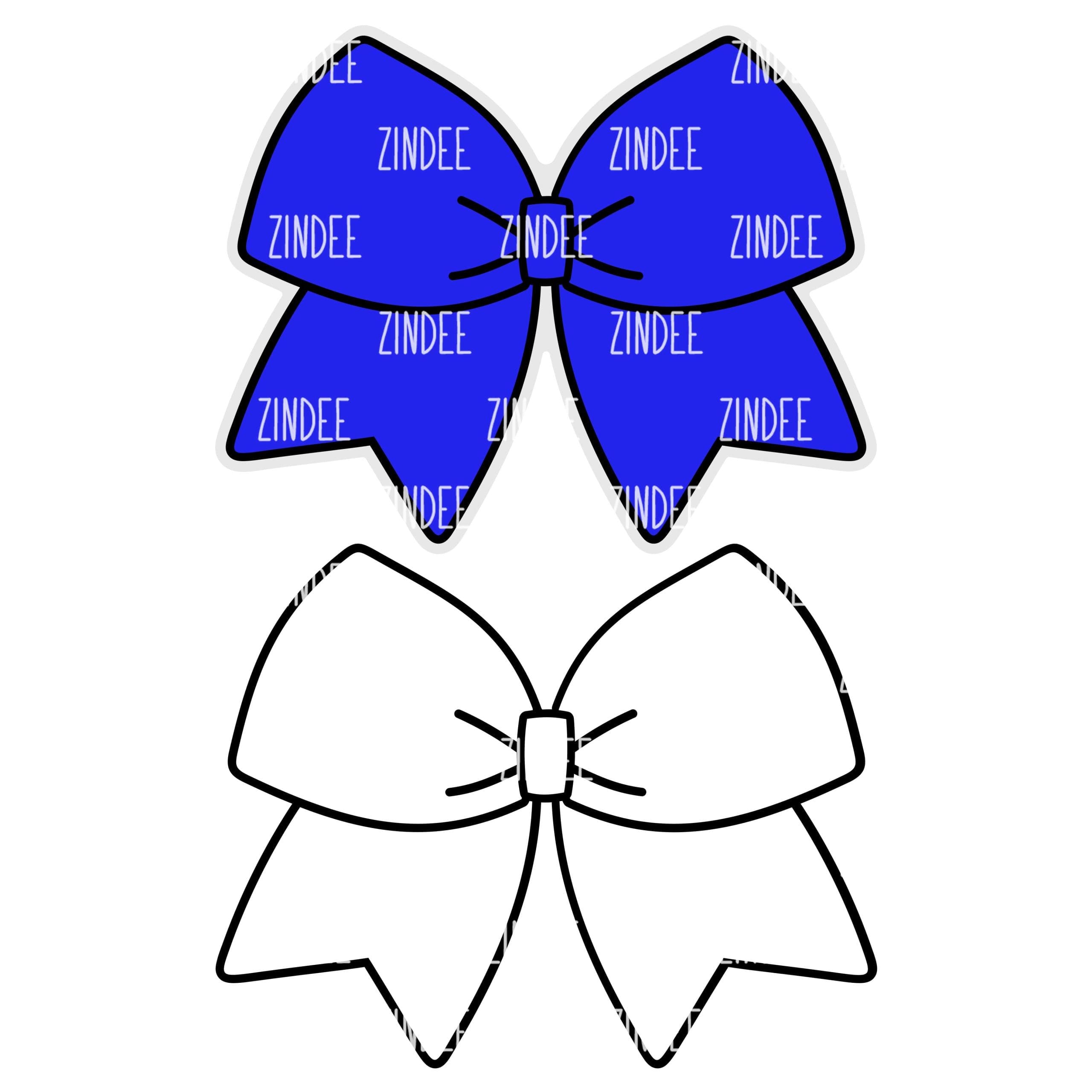 Cheer Bow Version 2 – Acrylic Keychain Blank (3") | Optional Sticker or UV DTF