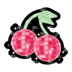 Disco Cherries – Mini Acrylic Charm Blank (1.5") | Optional Sticker or UV DTF