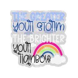 Greater Your Storm – Acrylic Keychain Blank (2.5") | Optional Sticker or UV DTF