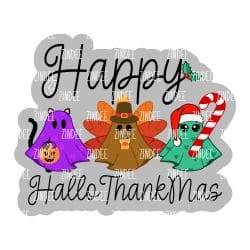 Hallothanksmas Ghost – Acrylic Keychain Blank (3") | Optional Sticker or UV DTF