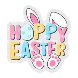 Hoppy Easter Acrylic Blank- Sticker- UV DTF (1.5 inch)