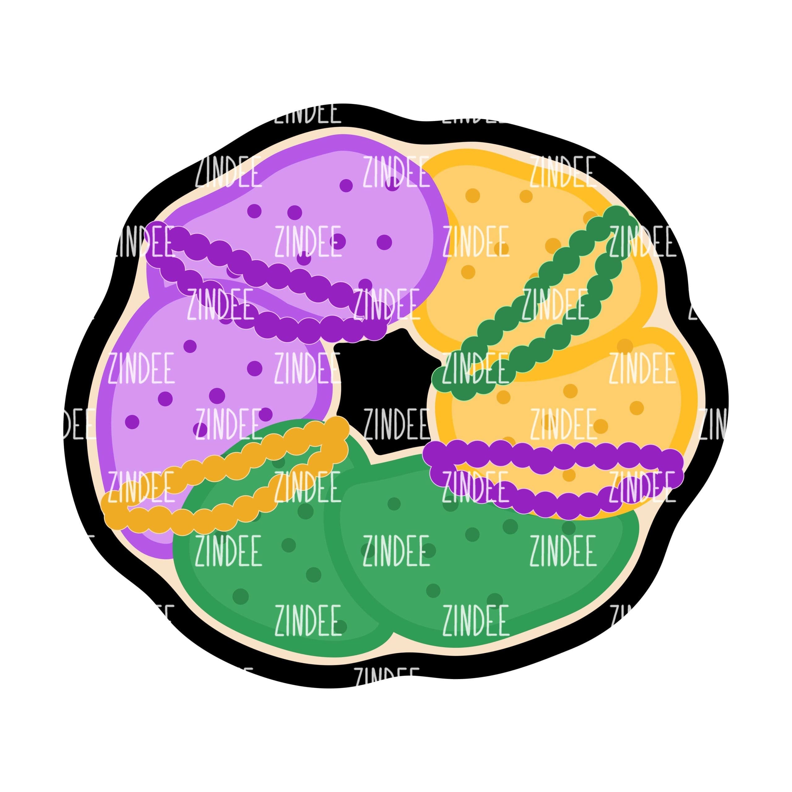 King Cake – Acrylic Keychain Blank (3") | Optional Sticker or UV DTF