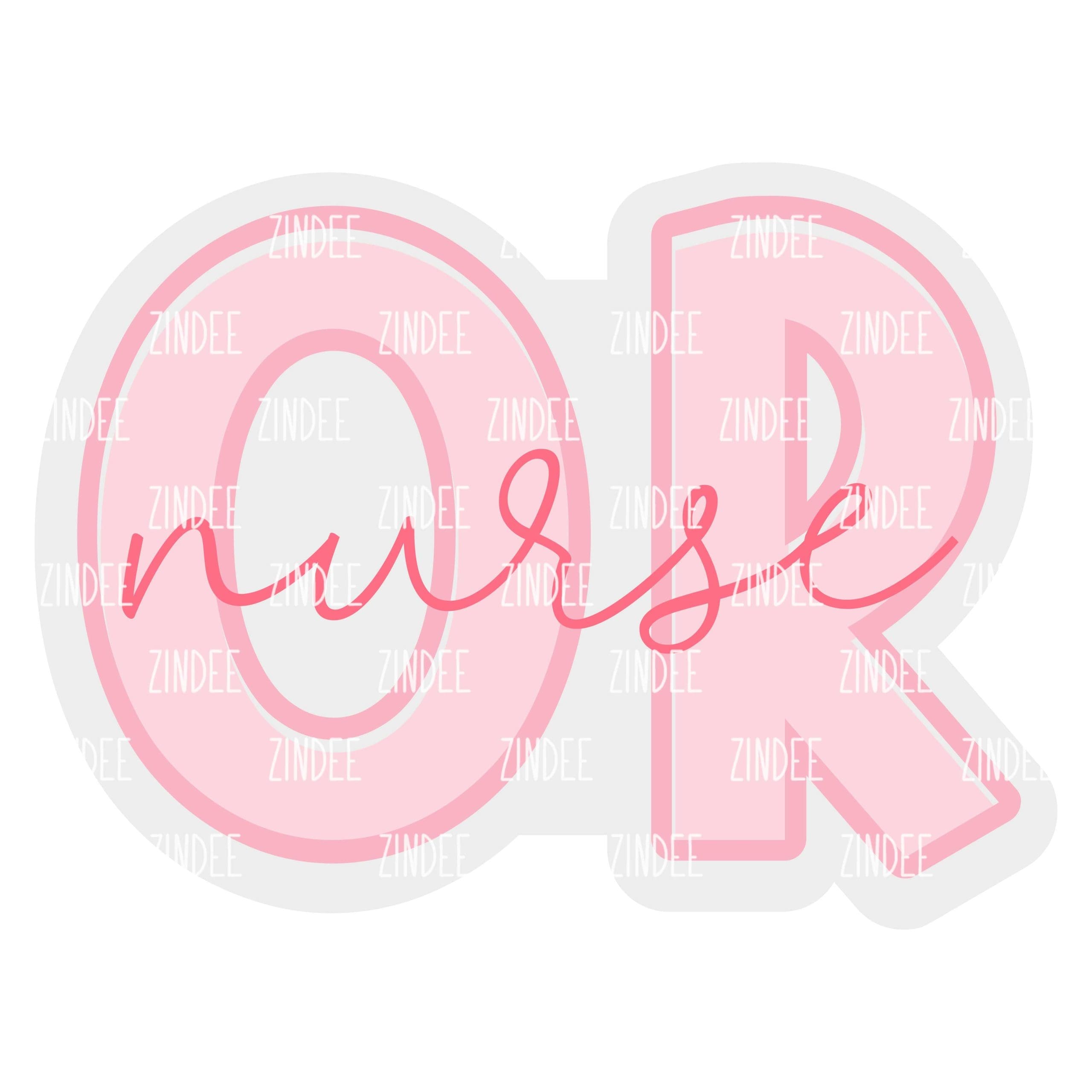 OR Nurse Script – Acrylic Badge Reel Blank (2") No Hole | Optional Sticker or UV DTF