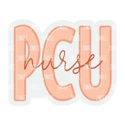 PCU Nurse Script – Acrylic Keychain Blank (2.5") | Optional Sticker or UV DTF