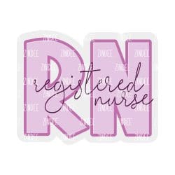 Script Registered Nurse – Acrylic Keychain Blank (3") | Optional Sticker or UV DTF
