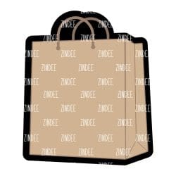 Shopping Bag – Acrylic Keychain Blank (3") | Optional Sticker or UV DTF