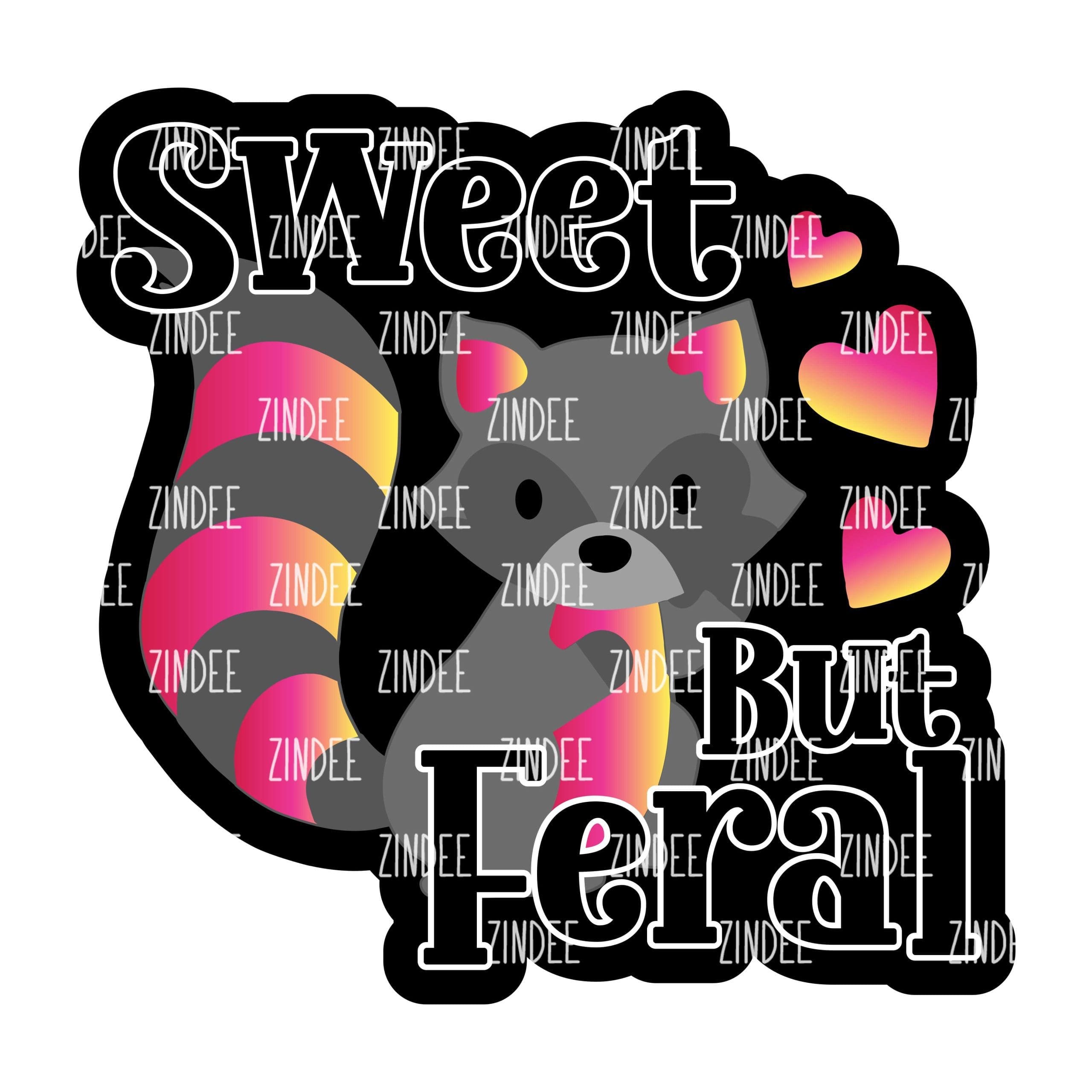 Sweet But Feral – Mini Acrylic Charm Blank (1.5") | Optional Sticker or UV DTF