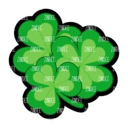 Three Clovers – Mini Acrylic Charm Blank (1.5") | Optional Sticker or UV DTF