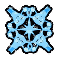 Uterus Snowflake – Acrylic Keychain Blank (3") | Optional Sticker or UV DTF