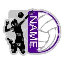 Volleyball Tag – Acrylic Keychain Blank (3") | Optional Sticker or UV DTF